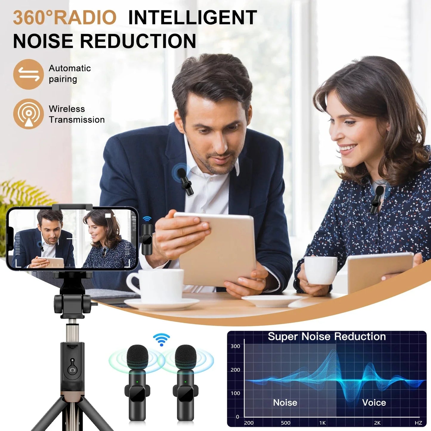 Portable Wireless Lavalier Mic — Self-Tape Ready