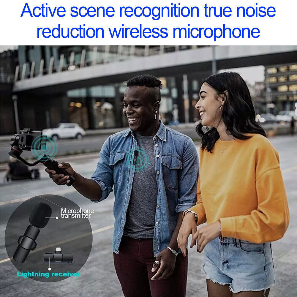 Lavalier Microphone Wireless Audio Video Recording Mini Mic For